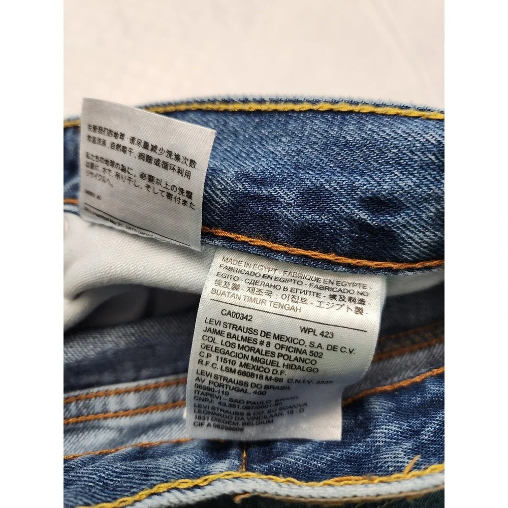 Levis 505 Jeans Mens 36x32 Blue‎ Denim Straight Leg Regular Fit Medium Wash